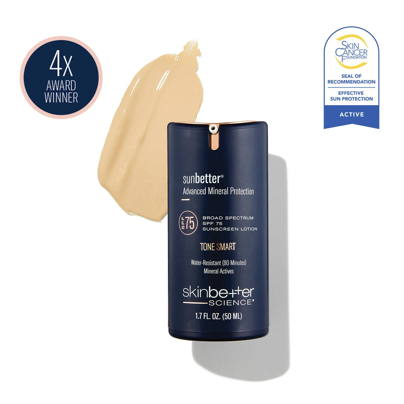 Skinbetter sunbetter TONE SMART SPF 75 Sunscreen Lotion