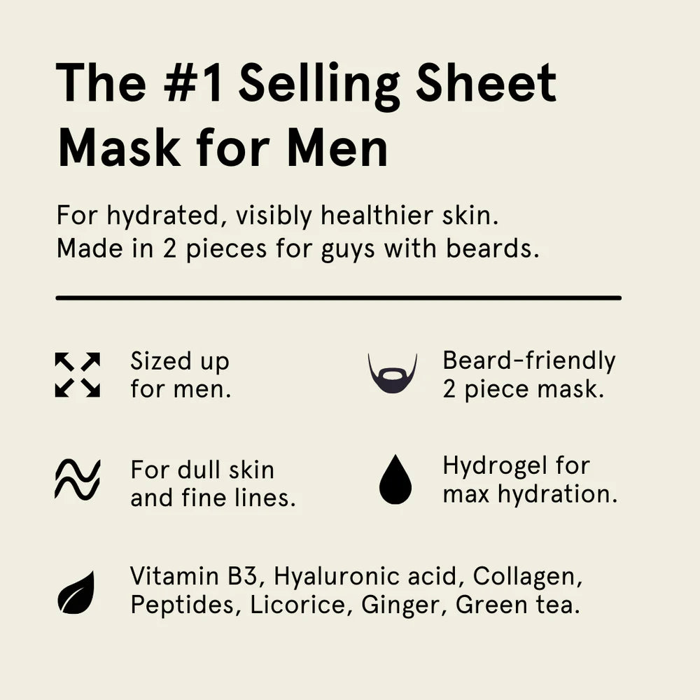 Bro Mask Hydrogel Sheet Mask (4 Pack)